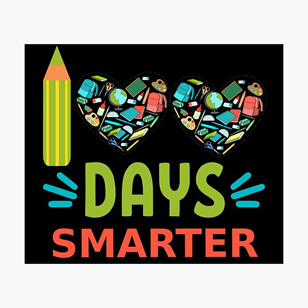 Item preview, 100 Days Smarter, Happy 100 Days of school designed and sold by Marwa Sharafeldin.