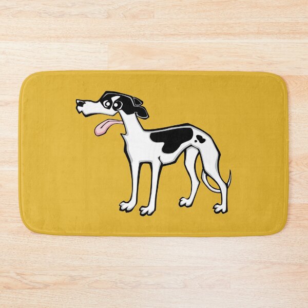 Item preview, Whippet - Black and White (Full Body) YELLOW BG designed and sold by TheChicken.