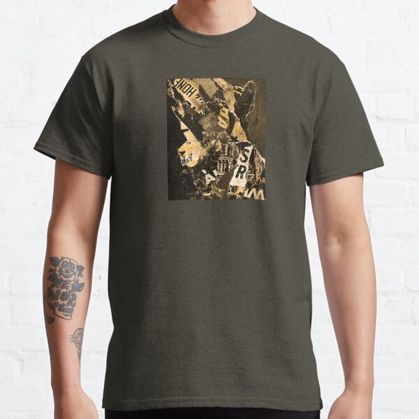 Yellow Black White Urban Art / Torn Street Poster Collage Classic T-Shirt