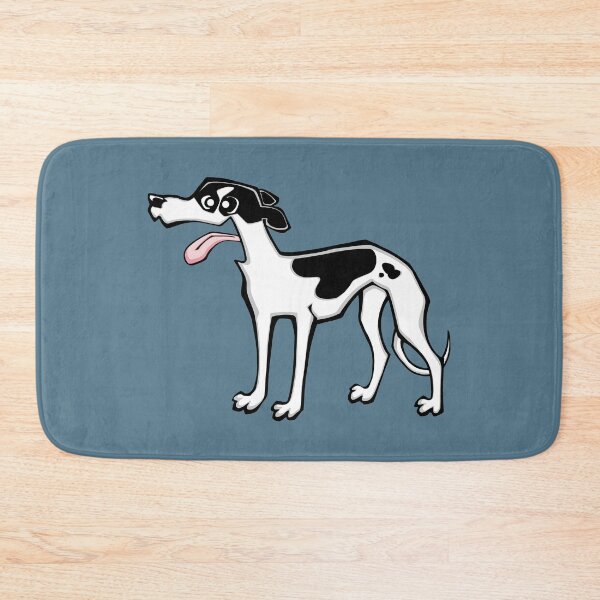 Item preview, Whippet - Black and White (Full Body) BLUE BG designed and sold by TheChicken.