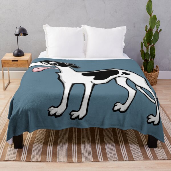 Item preview, Whippet - Black and White (Full Body) BLUE BG designed and sold by TheChicken.
