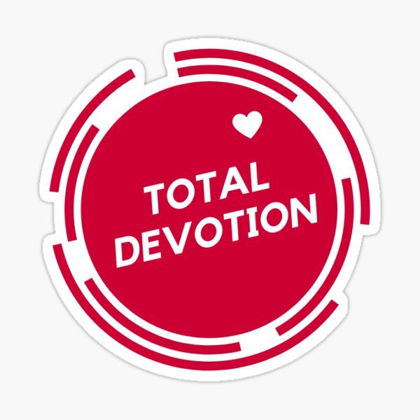 Total Devotion Red Logo with Heart Sticker