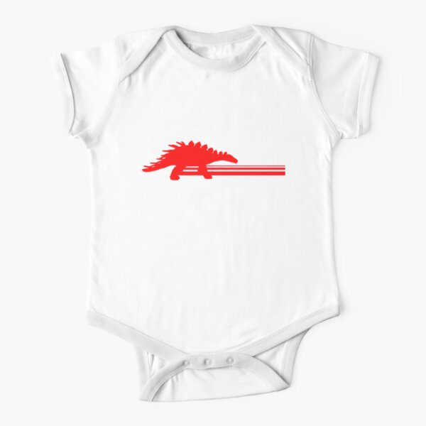 Stegosaurus Silhouette Short Sleeve Baby One-Piece
