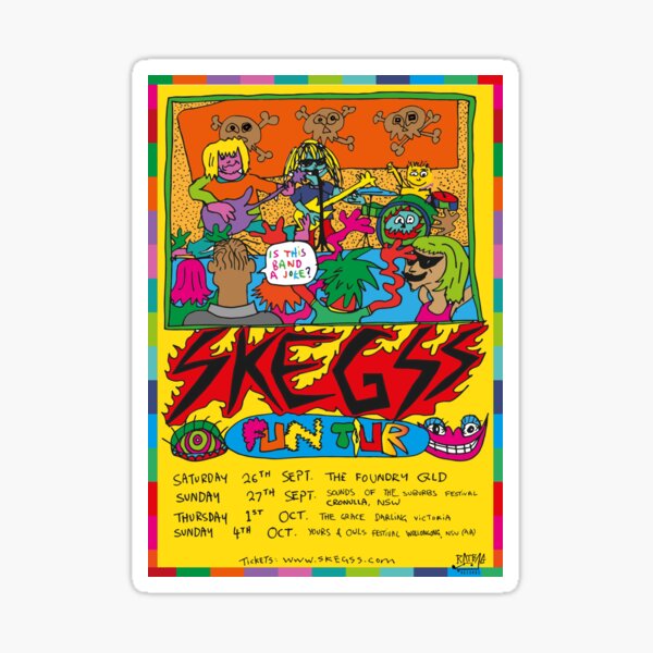 Skeggs Tour Poster Sticker
