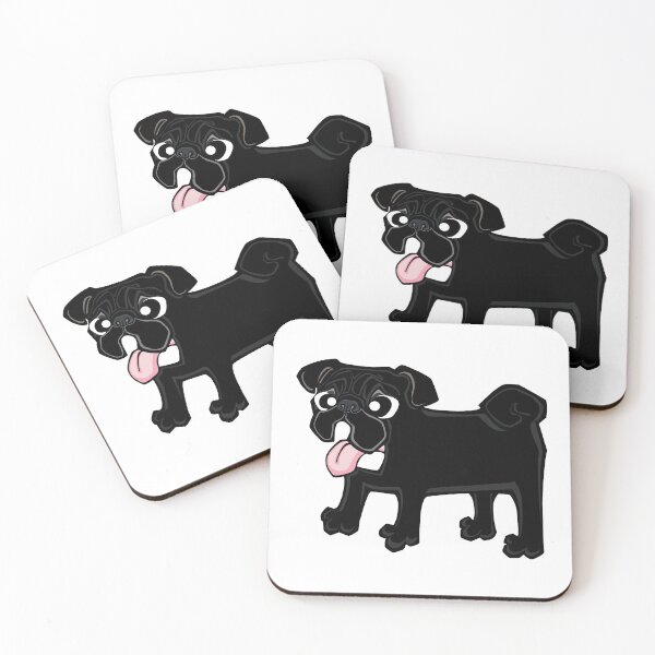 Item preview, Pug - Black (Full Body) WHITE BG designed and sold by TheChicken.