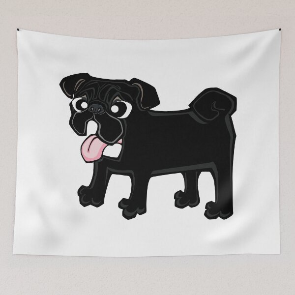 Item preview, Pug - Black (Full Body) WHITE BG designed and sold by TheChicken.