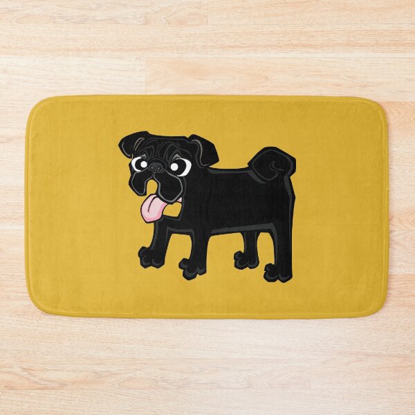 Item preview, Pug - Black (Full Body) YELLOW BG designed and sold by TheChicken.