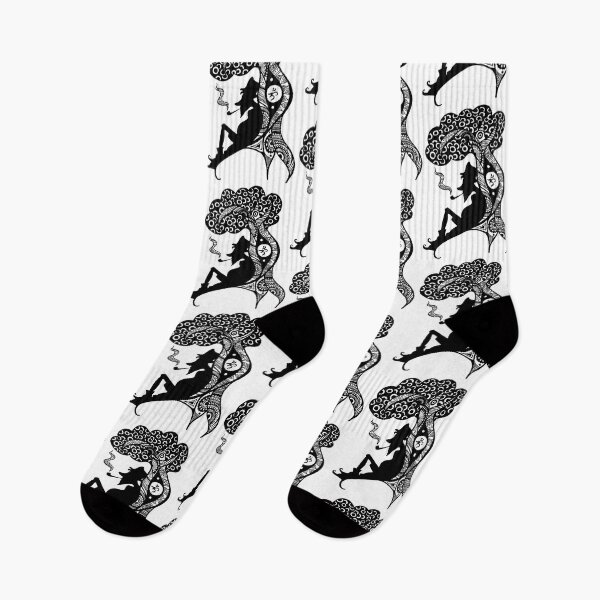 Item preview, Elf Under Tree | Illustration designed and sold by inkhivecreative.