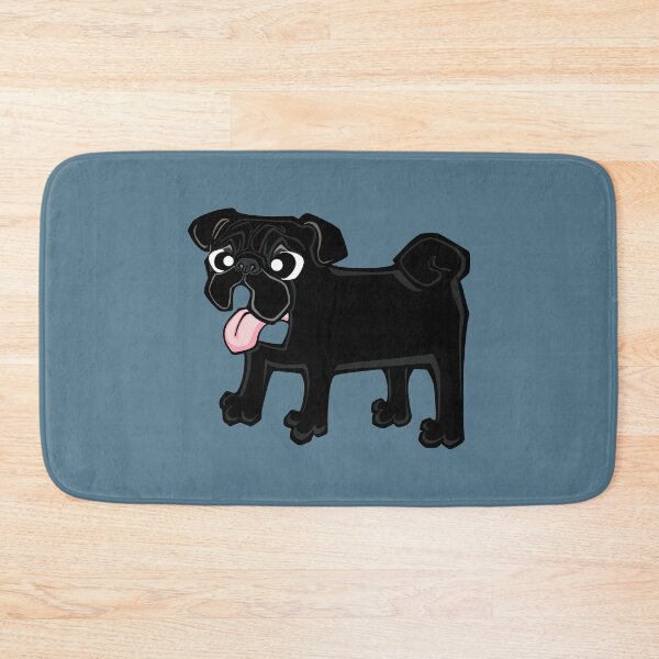 Item preview, Pug - Black (Full Body) BLUE BG designed and sold by TheChicken.