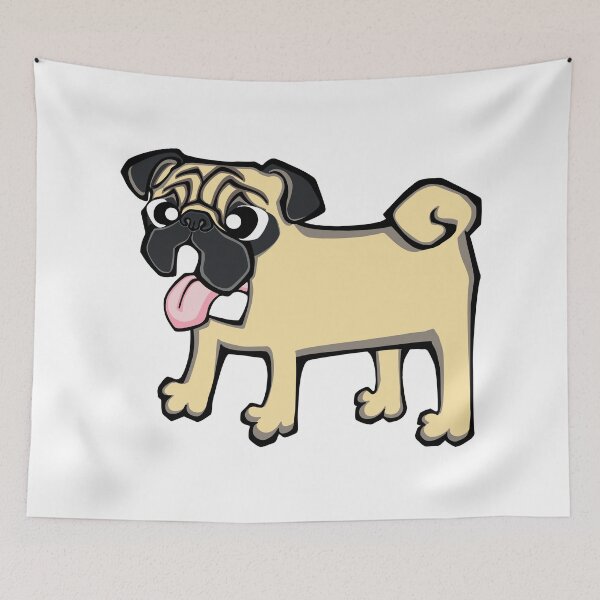 Item preview, Pug - Fawn (Full Body) WHITE BG designed and sold by TheChicken.