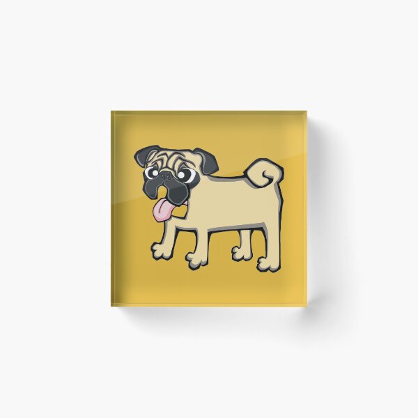 Item preview, Pug - Fawn (Full Body) YELLOW BG designed and sold by TheChicken.