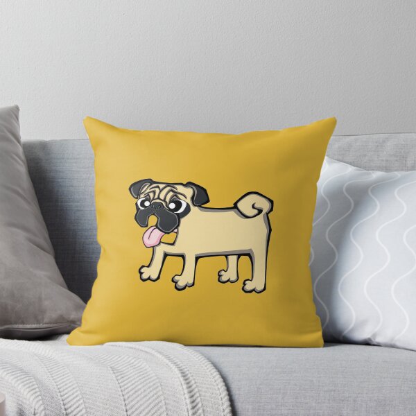 Item preview, Pug - Fawn (Full Body) YELLOW BG designed and sold by TheChicken.