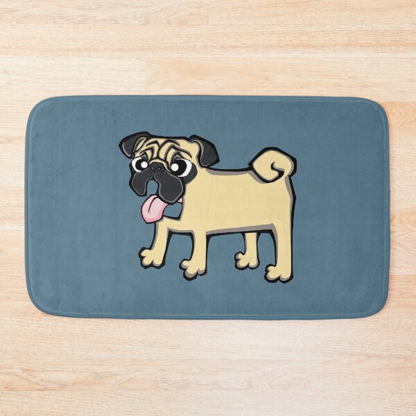 Item preview, Pug - Fawn (Full Body) BLUE BG designed and sold by TheChicken.