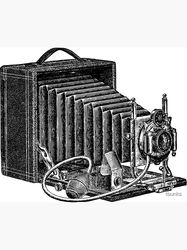 Vintage Old Fashioned Camera Sketch