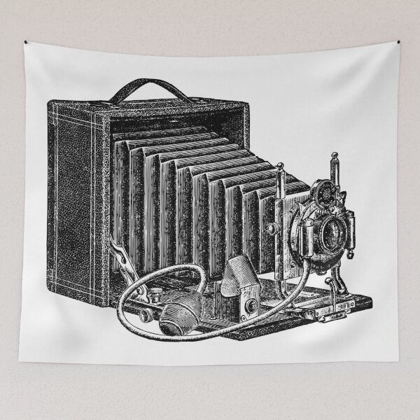 Item preview, Vintage Old Fashioned Camera Sketch designed and sold by tbunks.