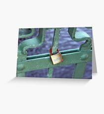 Padlock Greeting Card