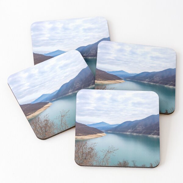 Item preview, Picturesque panorama of the Zhinvali reservoir in winter. Georgia designed and sold by EG Creativity Art.