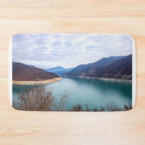 Item preview, Picturesque panorama of the Zhinvali reservoir in winter. Georgia designed and sold by EG Creativity Art.
