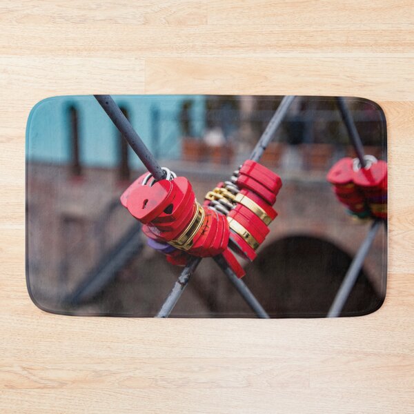 Item preview, Locks closed by lovers on the bridge grate close up designed and sold by EG Creativity Art.