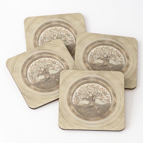 Item preview, Tree of life -Yggdrasil Pastel Gold designed and sold by k9printart.