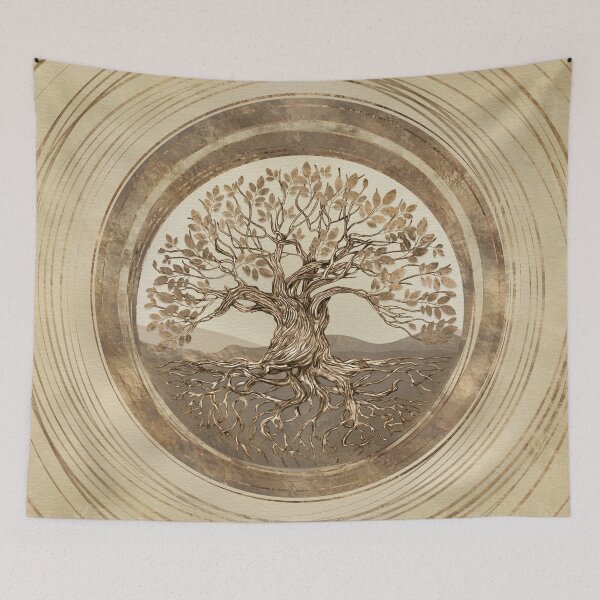 Item preview, Tree of life -Yggdrasil Pastel Gold designed and sold by k9printart.