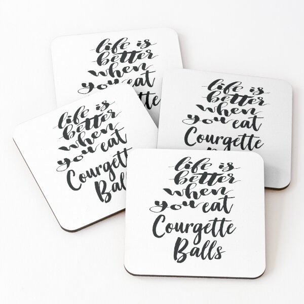 Item preview, Life Is Better When You Eat Courgette Balls designed and sold by ProjectX23.