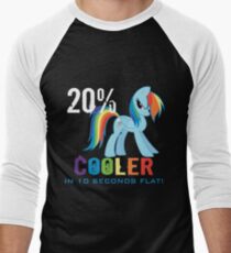 20% cooler in 10 seconds flat Men's Baseball ¾ T-Shirt