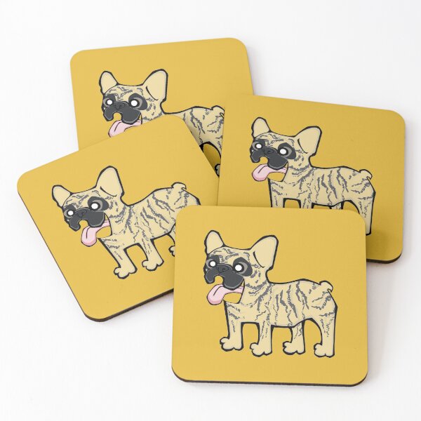 Item preview, French Bulldog - Light Brindle (Full Body) YELLOW BG designed and sold by TheChicken.