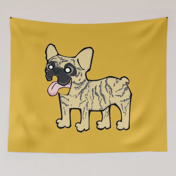 Item preview, French Bulldog - Light Brindle (Full Body) YELLOW BG designed and sold by TheChicken.