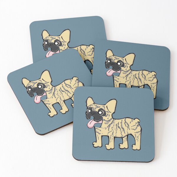 Item preview, French Bulldog - Light Brindle (Full Body) BLUE BG designed and sold by TheChicken.