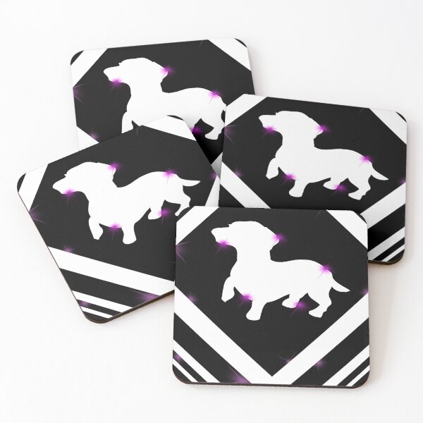 Item preview, Dachshund Silhouette Pink Sparkle designed and sold by StubbornWiener.