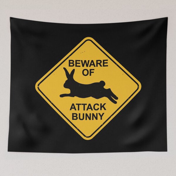 Item preview, Beware! Attack Bunny! designed and sold by IncognitoMode.