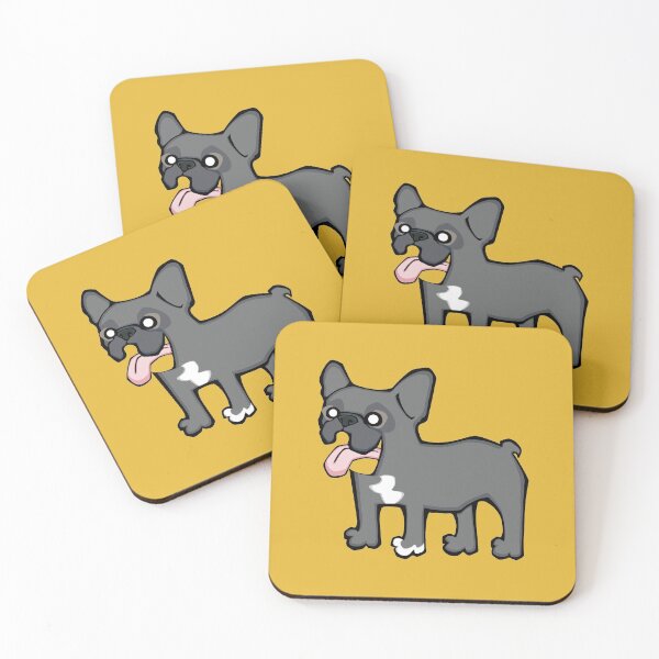Item preview, French Bulldog - Blue (Full Body) YELLOW BG designed and sold by TheChicken.