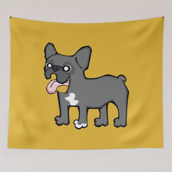 Item preview, French Bulldog - Blue (Full Body) YELLOW BG designed and sold by TheChicken.
