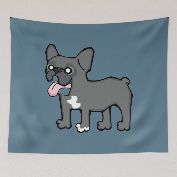 Item preview, French Bulldog - Blue (Full Body) BLUE BG designed and sold by TheChicken.