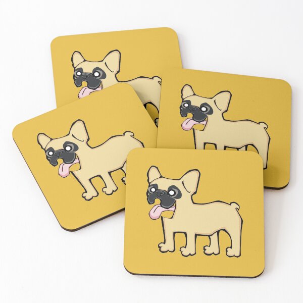Item preview, French Bulldog - Fawn (Full Body) YELLOW BG designed and sold by TheChicken.