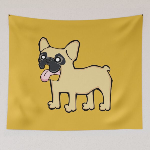 Item preview, French Bulldog - Fawn (Full Body) YELLOW BG designed and sold by TheChicken.
