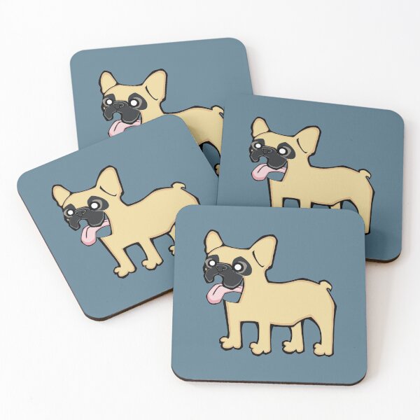 Item preview, French Bulldog - Fawn (Full Body) BLUE BG designed and sold by TheChicken.