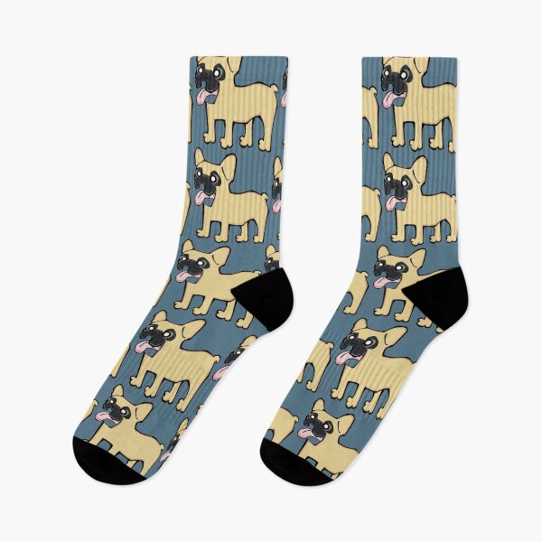 Item preview, French Bulldog - Fawn (Full Body) BLUE BG designed and sold by TheChicken.