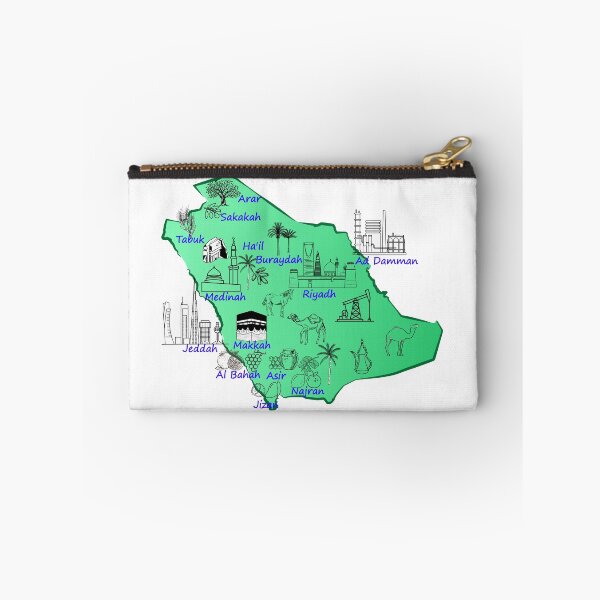 Item preview, Saudi Arabia Map hand drawn KSA landmarks With The names of the major cities  designed and sold by mashmosh.