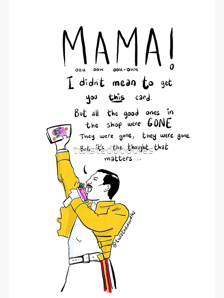Thumbnail 2 of 2, Greeting Card, Mama oooh ooh ooh oohh designed and sold by twisteddoodles.