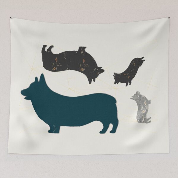 Item preview, : aquacorg : Modern Corgi Silhouettes designed and sold by kmkmonkay.
