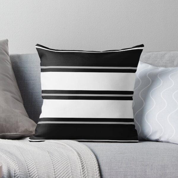 Minimal Abstract Black White 01 Throw Pillow