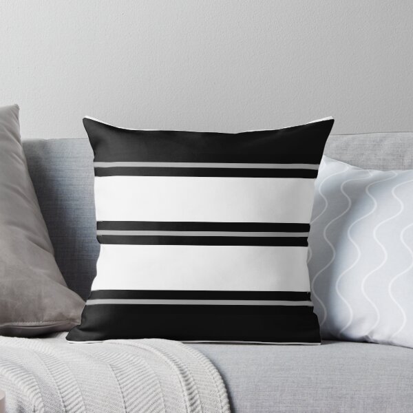 Minimal Abstract Black White 01 Throw Pillow