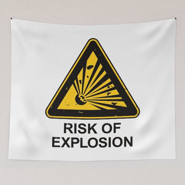 Item preview, Risk of Explosion Sign designed and sold by IncognitoMode.