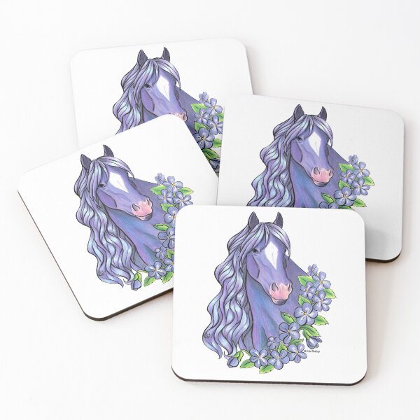 Item preview, Amethyst Horse with Violets designed and sold by Elizabeth Staley.