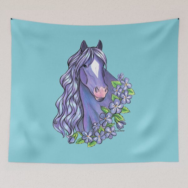 Item preview, Amethyst Horse with Violets designed and sold by Elizabeth Staley.