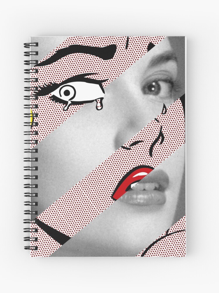 Crying Girl By Roy Lichtenstein And Grace Kelly Spiral Notebook By Luigi Tarini Redbubble