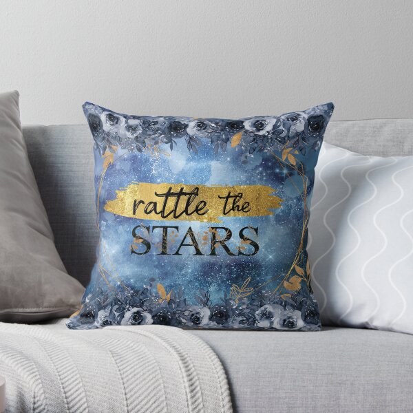 The Stars - blue gold Throw Pillow