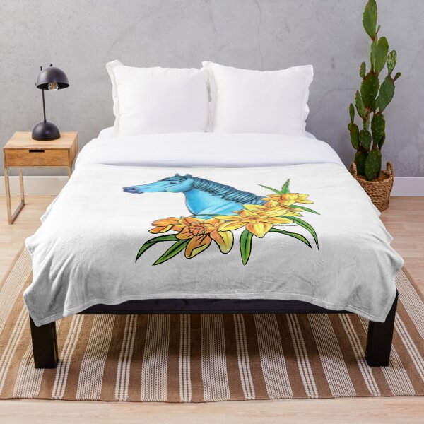 Item preview, Caballo aguamarina con narcisos designed and sold by Elizabeth Staley.